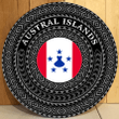 Love New Zealand Round Wooden Sign - Austral Islands Flag Color A95