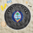 1sttheworld Beach Blanket - Guam Flag Color A95