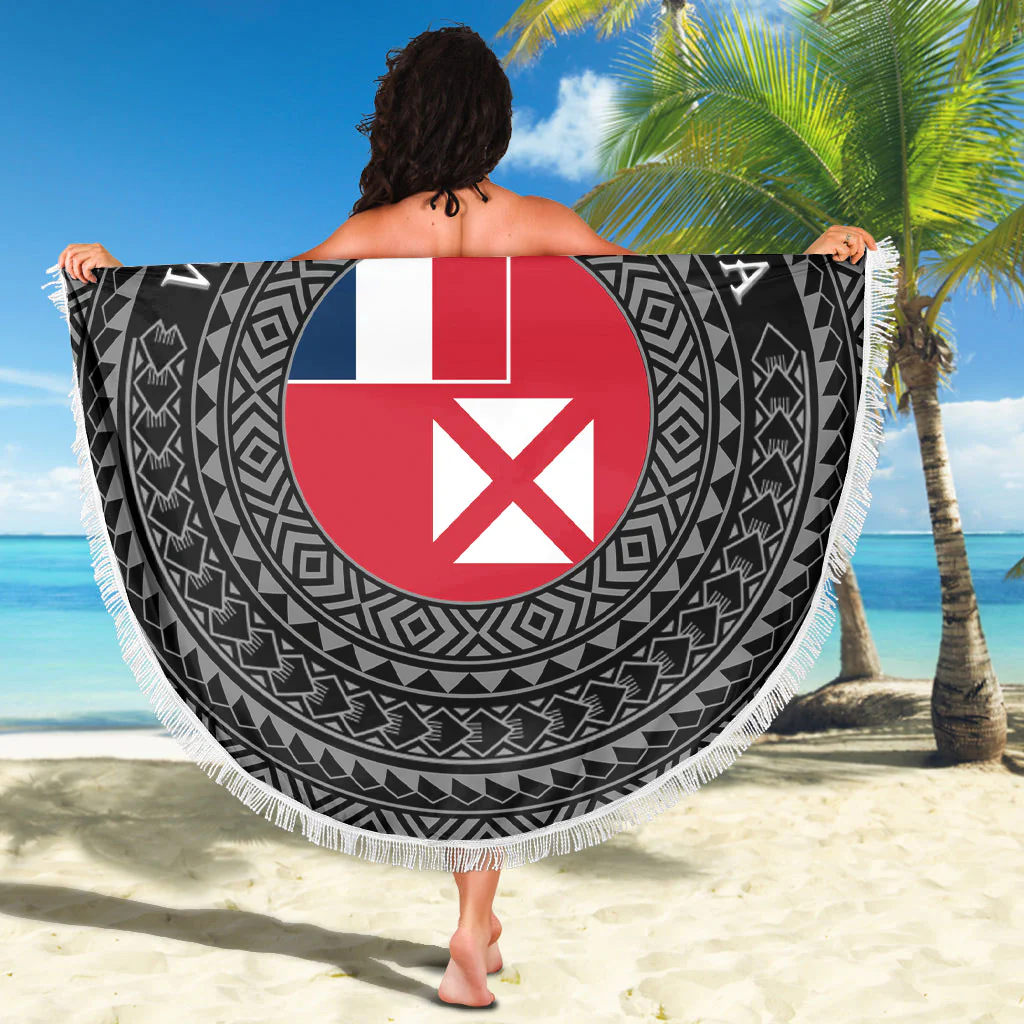 1sttheworld Beach Blanket - Wallis And Futuna Flag Color A95