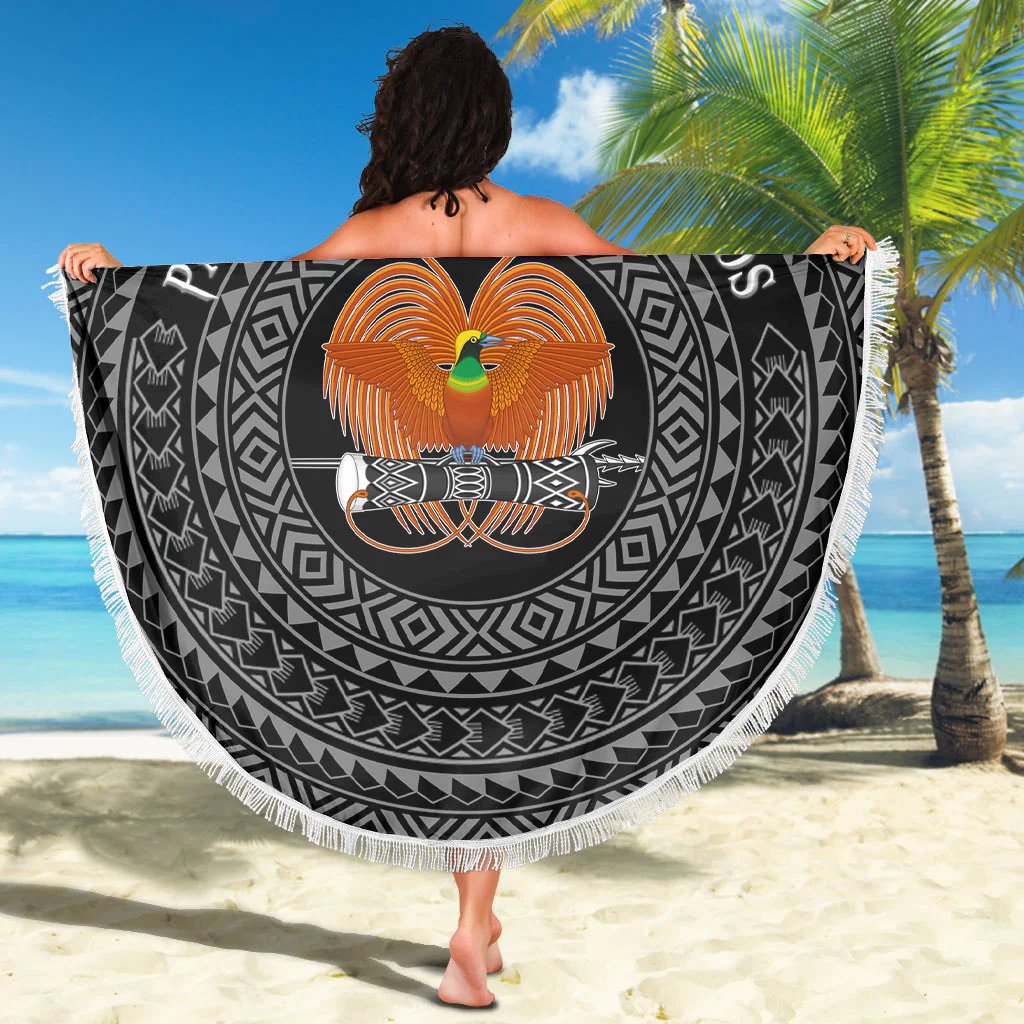 1sttheworld Beach Blanket - Papua New Guinea Islands Coat Of Arms Color A95