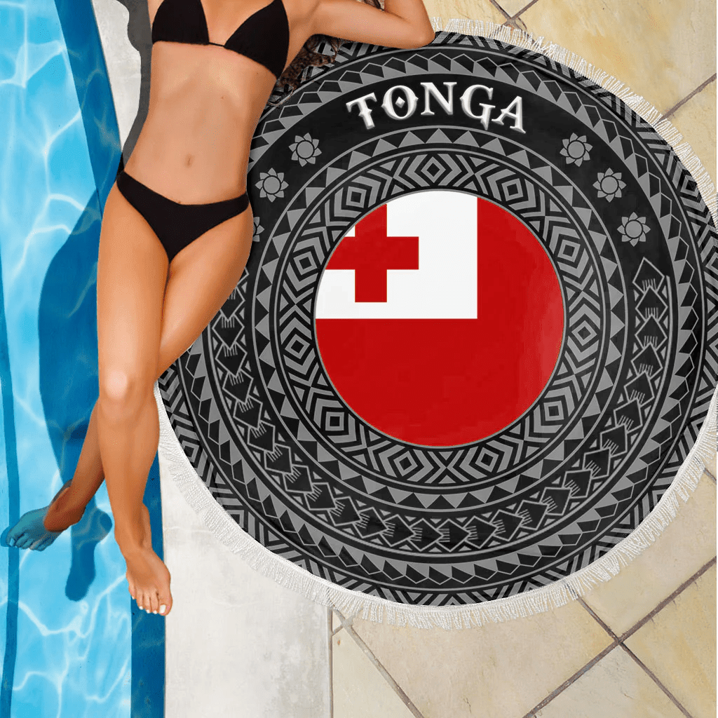 1sttheworld Beach Blanket - Tonga Flag Color A95