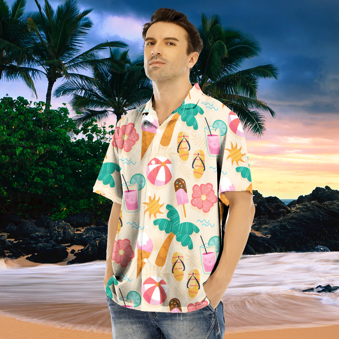 Love New Zealand Clothing - Hawaiian Summer Cooling Hawaiian Shirt For Men A35