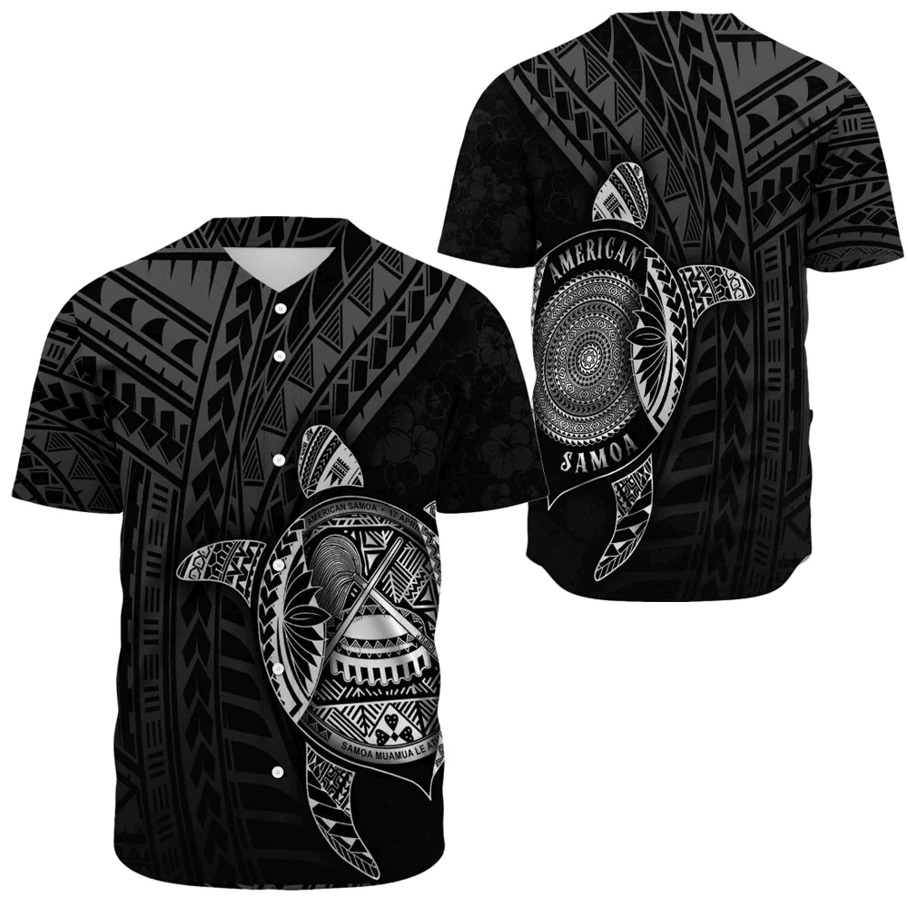 Love New Zealand Clothing - American Samoa Polynesia Turtle Coat Of Arms Baseball Jerseys A95 | Love New Zealand