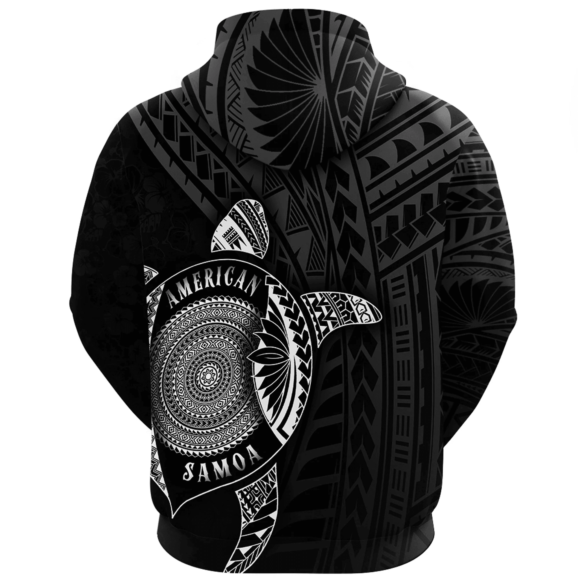 Love New Zealand Clothing - American Samoa Polynesia Turtle Coat Of Arms Hoodie Gaiter A95 | Love New Zealand