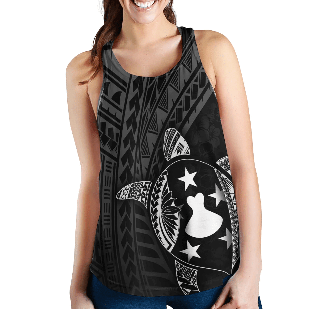 Love New Zealand Clothing - Austral Islands Polynesia Turtle Coat Of Arms Racerback Tank A95 | Love New Zealand