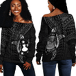 Love New Zealand Clothing - Austral Islands Polynesia Turtle Coat Of Arms Off Shoulder Sweaters A95 | Love New Zealand