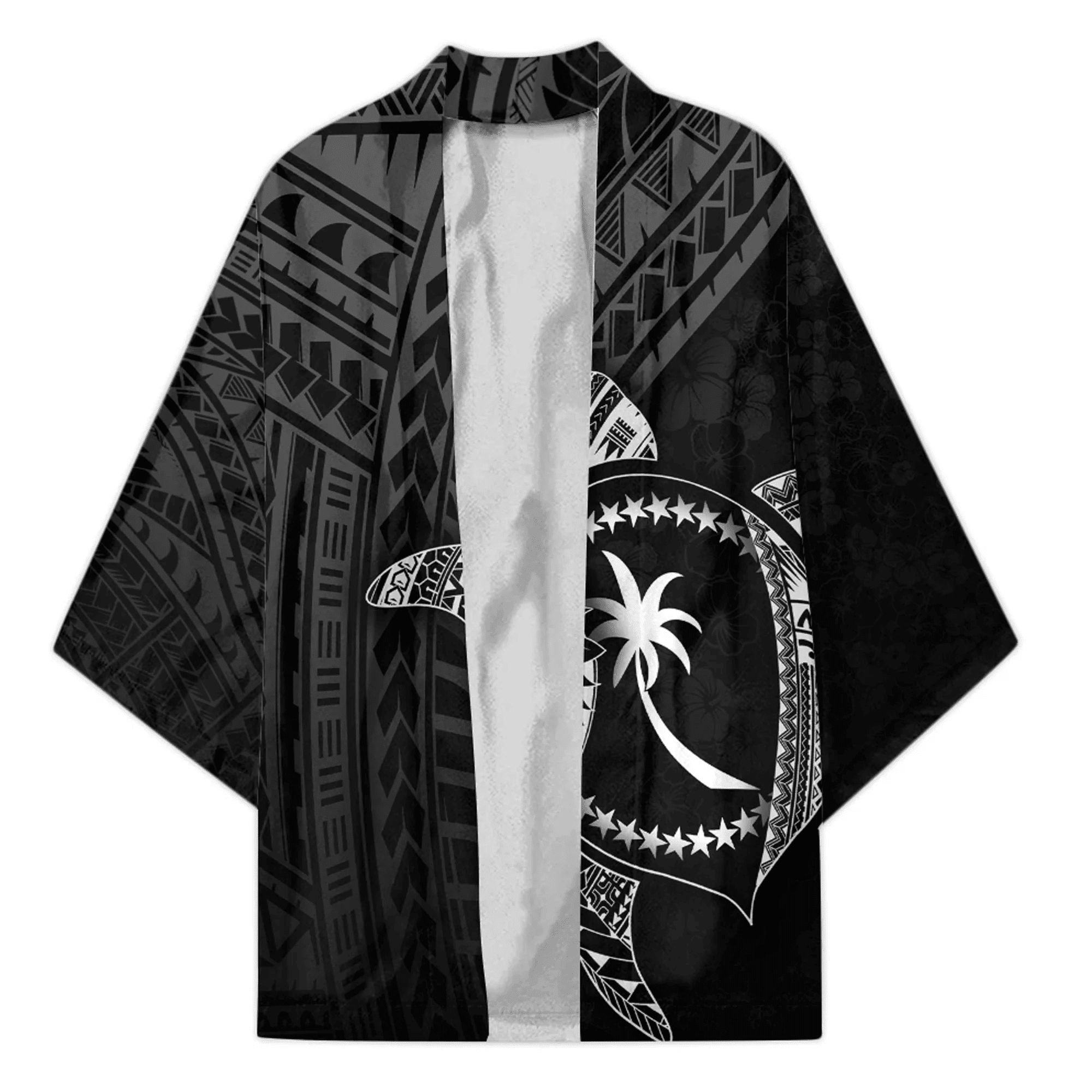 Love New Zealand Clothing - Chuuk Islands Polynesia Turtle Coat Of Arms Kimono A95 | Love New Zealand