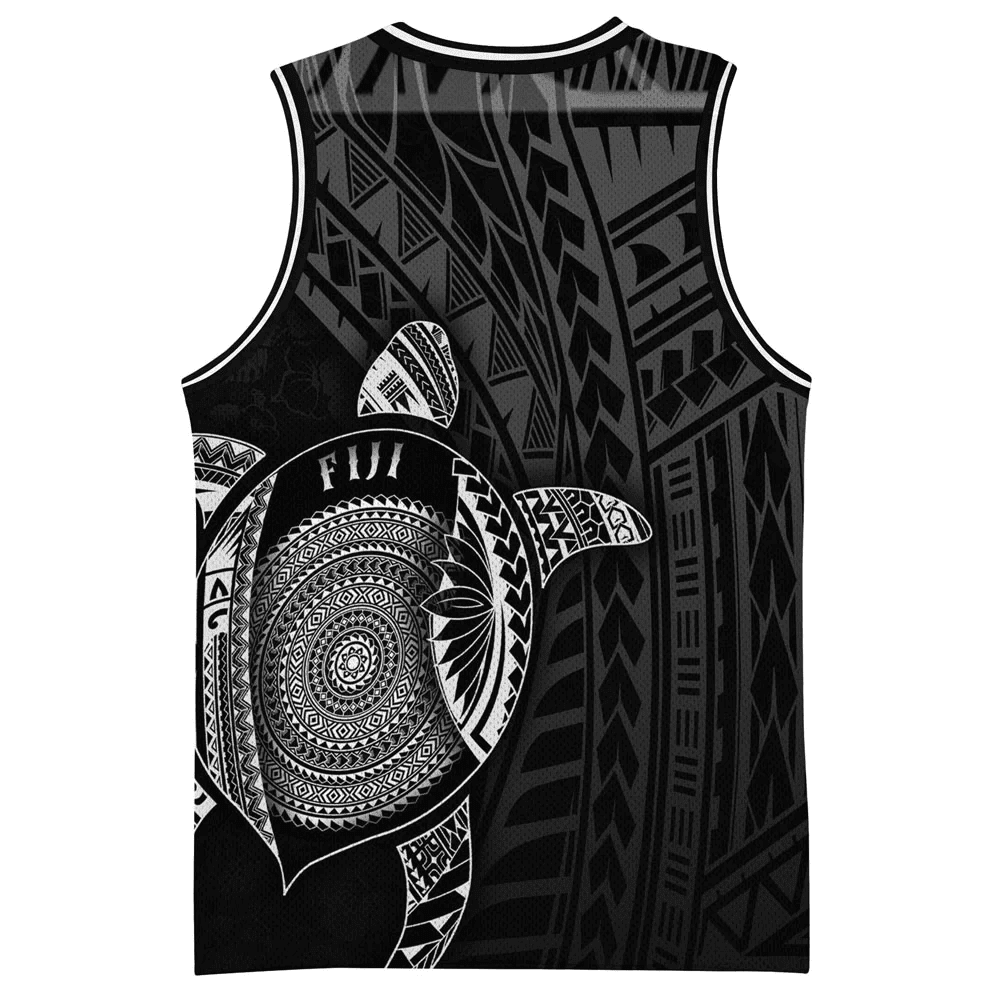 Love New Zealand Clothing - Fiji Polynesia Turtle Coat Of Arms Basketball Jersey A95 | Love New Zealand