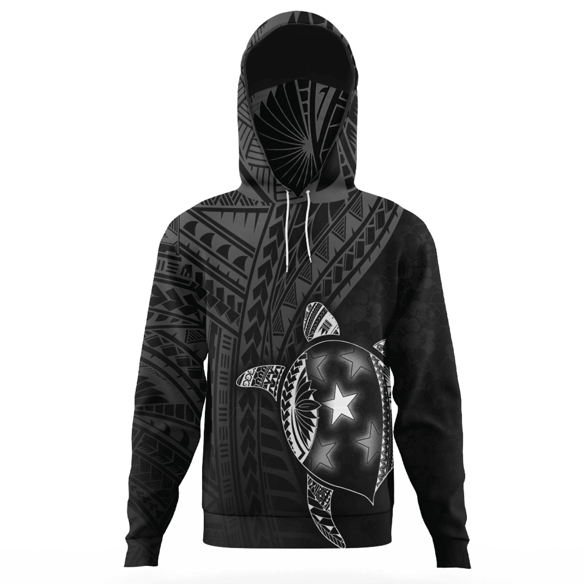 Love New Zealand Clothing - Gambier Islands Polynesia Turtle Coat Of Arms Hoodie Gaiter A95 | Love New Zealand