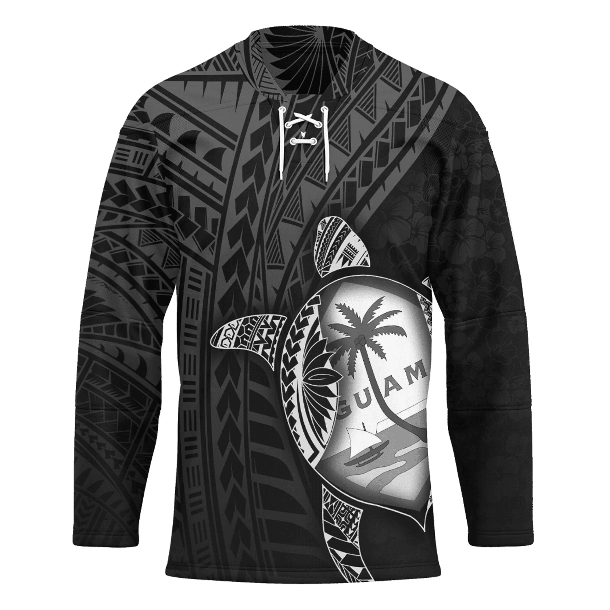 Love New Zealand Clothing - Guam Polynesia Turtle Coat Of Arms Hockey Jersey A95 | Love New Zealand