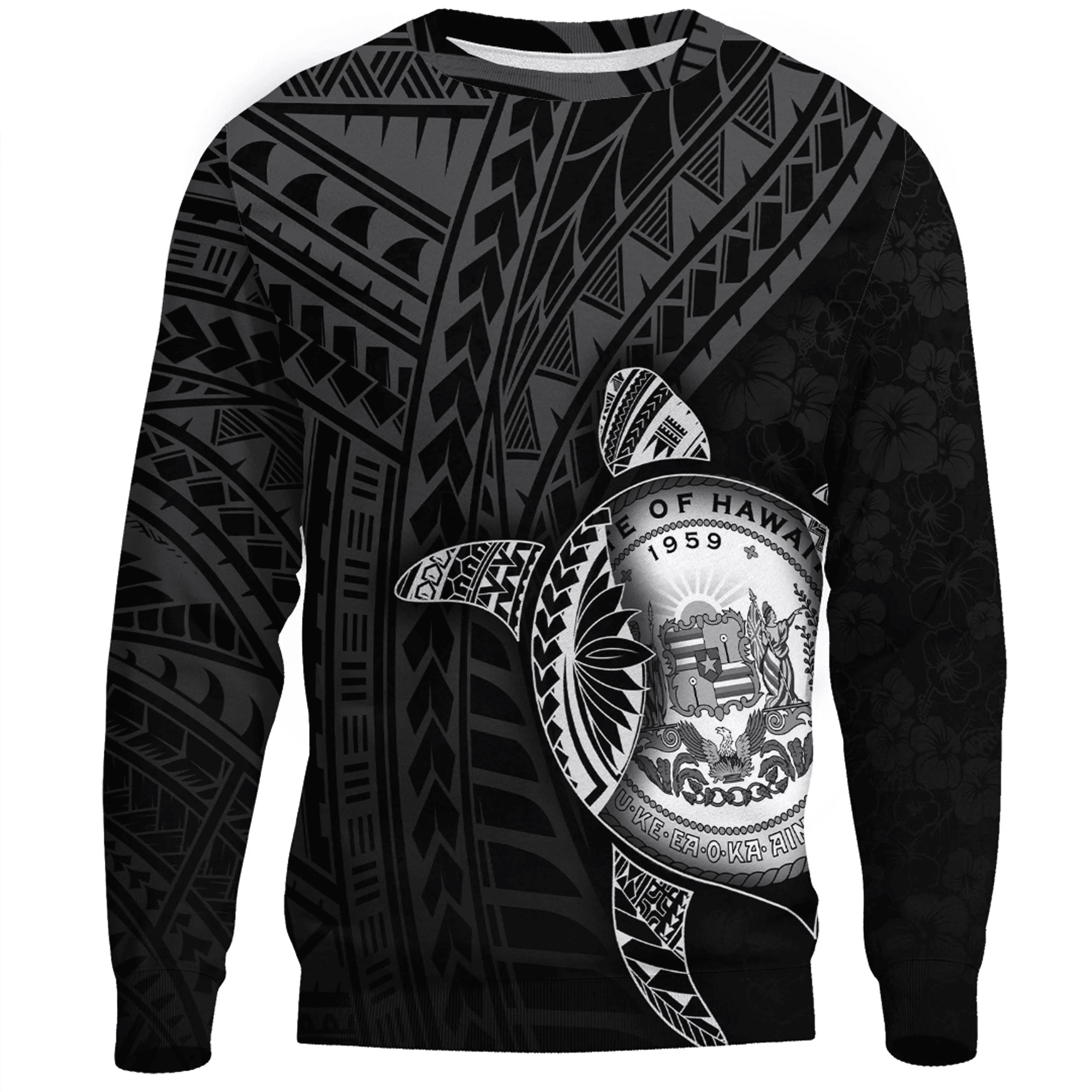Love New Zealand Clothing - Hawaii Polynesia Turtle Coat Of Arms Sweatshirts A95 | Love New Zealand