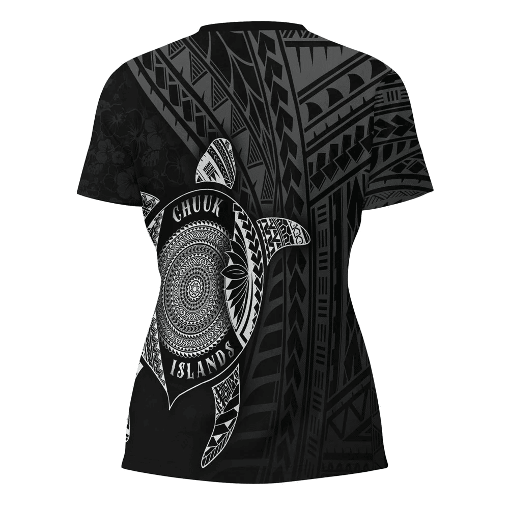 Love New Zealand Clothing - Chuuk Islands Polynesia Turtle Coat Of Arms V-neck T-shirt A95 | Love New Zealand