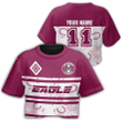 Manly Warringah Sea Eagles Aboriginal Pattern 2023 Croptop T-shirt A35 | Love New Zealand