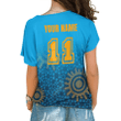 Gold Coast Titans Aboriginal Pattern 2023 One Shoulder Shirt A35 | Love New Zealand