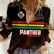 Penrith Panther Aboriginal Pattern 2023 Women Casual Shirt A35 | Love New Zealand