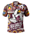 Love New Zealand | Sea Eagles Naidoc Week Custom Polo Shirt - Naidoc Week For Our Elders Dot Art UpThe Mighty Manly 2023