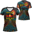 1sttheworld Clothing - For Our Elders Naidoc Week 2023 - V-neck T-shirt A7 | 1sttheworld
