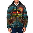 1sttheworld Clothing - For Our Elders Naidoc Week 2023 - Hooded Padded Jacket A7 | 1sttheworld