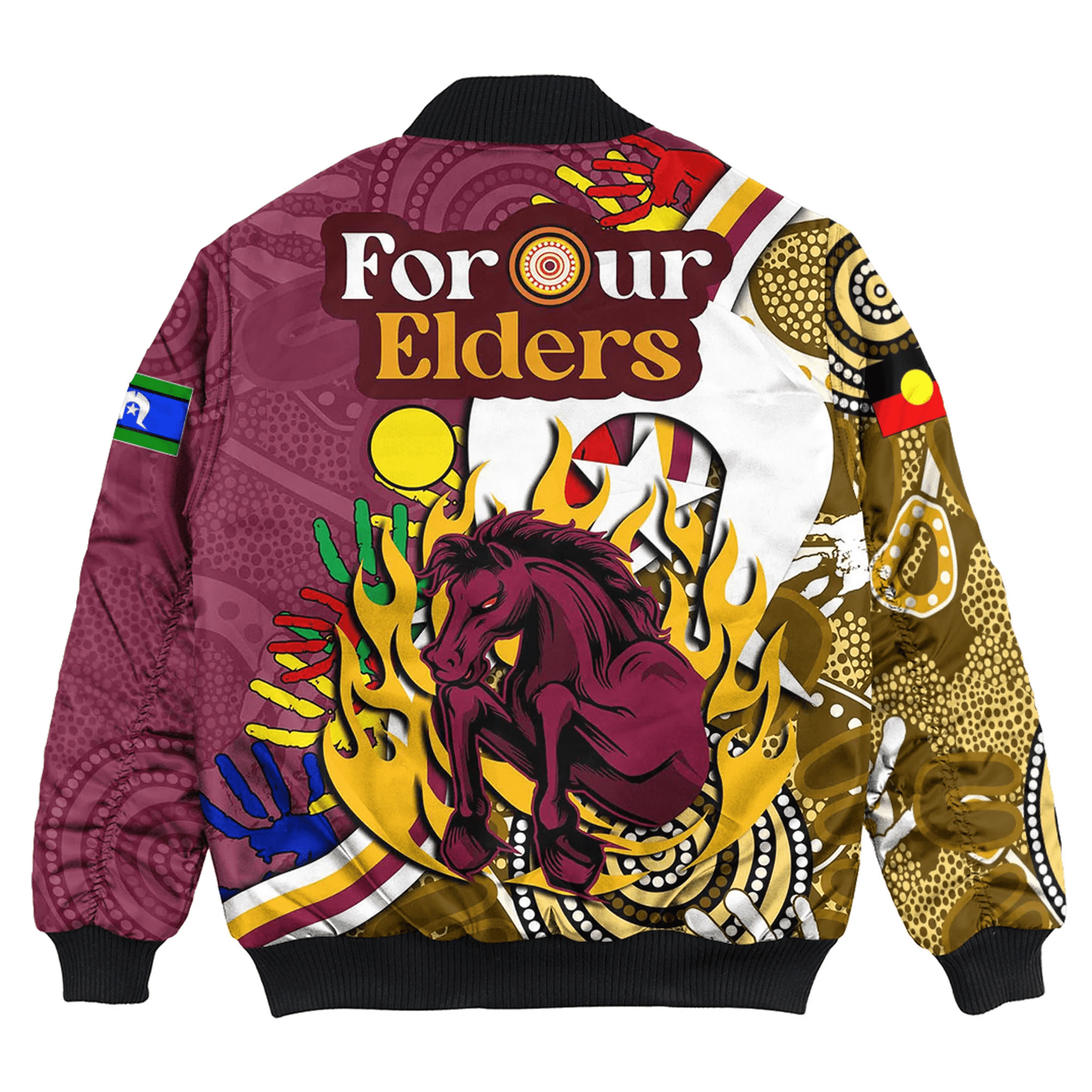 Brisbane Broncos For Our Elders NAIDOC 2023 Bomber Jackets A35 | Love New Zealand
