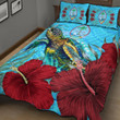 Alohawaii Quilt Bed Set - Guam Turtle Hibiscus Ocean Quilt Bed Set A95