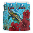 Alohawaii Bedding Set - Yap Turtle Hibiscus Ocean Bedding Set A95