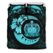 Alohawaii Bedding Set - Cover and Pillow Cases Samoa Moon Polynesian Blue - | Alohawaii.co