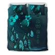 Alohawaii Bedding Set - Cover and Pillow Cases Hawaii Turtle Dreamcatcher Blue | Alohawaii.co