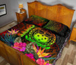 Alohawaii Home Set - Quilt Bed Set Samoa Polynesian - Hibiscus and Banana Leaves - BN15