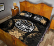Alohawaii Home Set - Quilt Bed Set Marquesas Islands Hibiscus Gold A02