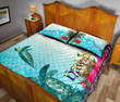 Alohawaii Home Set - Quilt Bed Set Hawaii - View sea Hawaii with Turtle and Whale - BN17