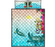 Alohawaii Home Set - Quilt Bed Set Hawaii - View sea Hawaii with Turtle and Whale - BN17