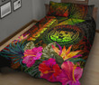 Alohawaii Home Set - Quilt Bed Set Polynesian Hawaii Polynesian Personalised - Hibiscus and Banana Leaves | Alohawaii.co