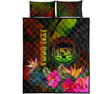 Alohawaii Home Set - Quilt Bed Set Polynesian Hawaii Polynesian Personalised - Hibiscus and Banana Leaves - BN15