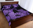 Alohawaii Home Set - Quilt Bed Set Hawaii Turtle Polynesian Hibiscus Art Violet AH J1