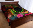 Alohawaii Home Set - Quilt Bed Set Cook Islands Polynesian Personalised - Hibiscus and Banana Leaves - BN15