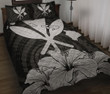 Alohawaii Home Set - Quilt Bed Set Hawaiian Kanaka Hibiscus Polynesian Love Gray | Alohawaii.co