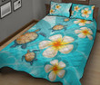 Alohawaii Home Set - Quilt Bed Set Hawaii Turtle Kanaka Plumeria Ocean J4