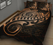 Alohawaii Home Set - Quilt Bed Set New Zealand - Aotearoa Maori Turtle Silver Fern Orange | Alohawaii.co