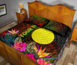 Alohawaii Home Set - Quilt Bed Set Palau Polynesian Personalised - Hibiscus and Banana Leaves - BN15