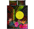 Alohawaii Home Set - Quilt Bed Set Palau Polynesian Personalised - Hibiscus and Banana Leaves - BN15