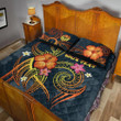Alohawaii Home Set - Quilt Bed Set Polynesian Tahiti Personalised - Legend of Tahiti (Blue) | Alohawaii.co
