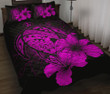 Alohawaii Home Set - Quilt Bed Set Hawaiian Map Turtle Hibiscus Polynesian Violet | Alohawaii.co