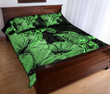 Alohawaii Home Set - Quilt Bed Set Hawaii Turtle Polynesian Hibiscus Art Green AH J1