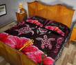 Alohawaii Home Set - Quilt Bed Set Personalized Hawaii Map Turtle Hibiscus Polynesian Luxury Honu Ohana Pink J6