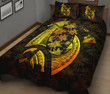 Alohawaii Home Set - Quilt Bed Set Hawaiian Map Palm Trees Fish Hook Polynesian Colorful Yellow J5
