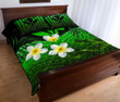 Alohawaii Home Set - Quilt Bed Set Kanaka Maoli (Hawaiian) Polynesian Plumeria Banana Leaves Green A02