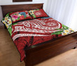 Alohawaii Home Set - Quilt Bed Set Polynesian Hawaii - Summer Plumeria (Red) - BN15