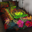 Alohawaii Home Set - Quilt Bed Set Samoa Polynesian Personalised - Hibiscus and Banana Leaves | Alohawaii.co