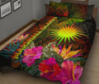 Alohawaii Home Set - Quilt Bed Set Marshall Islands Polynesian - Hibiscus and Banana Leaves | Alohawaii.co