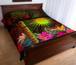 Alohawaii Home Set - Quilt Bed Set Marshall Islands Polynesian - Hibiscus and Banana Leaves -BN15